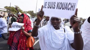 Manifestations contre Charlie Hebdo à Dakar, Sénégal, 16 janvier 2015. 