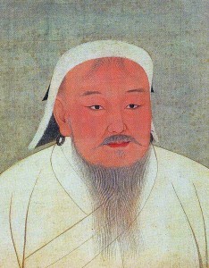 Portrait de l'empereur Mongol Gengis Khan, au Musée National de Taipeï