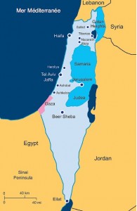 Israël carte Judée Samarie