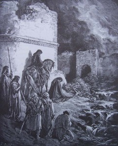 Néhémie et ses compagnons devant les portes de Jérusalem - Gustave Doré