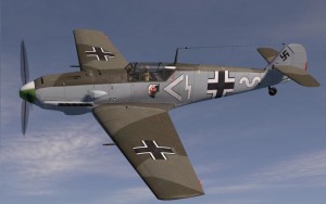 Vue d'artiste du Messerschmitt Me 109 de Heydrich