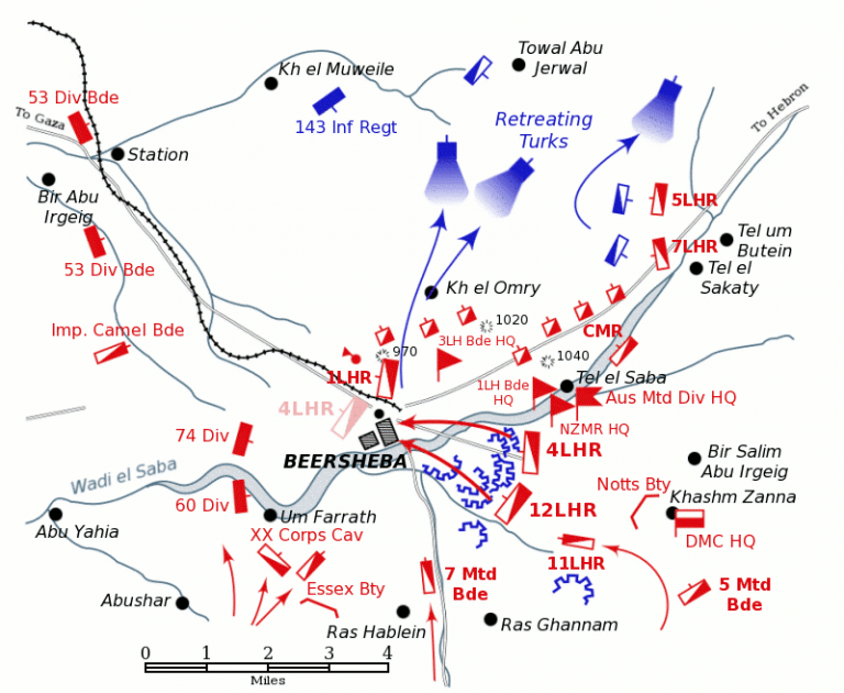 Battle Of Beersheba Map 768x630 